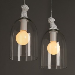 Kreatívna malá lampa Droplight s kresleným psom Taipei Rural Glass Individuality