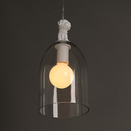 Kreatívna malá lampa Droplight s kresleným psom Taipei Rural Glass Individuality