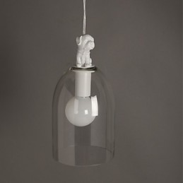 Kreatívna malá lampa Droplight s kresleným psom Taipei Rural Glass Individuality