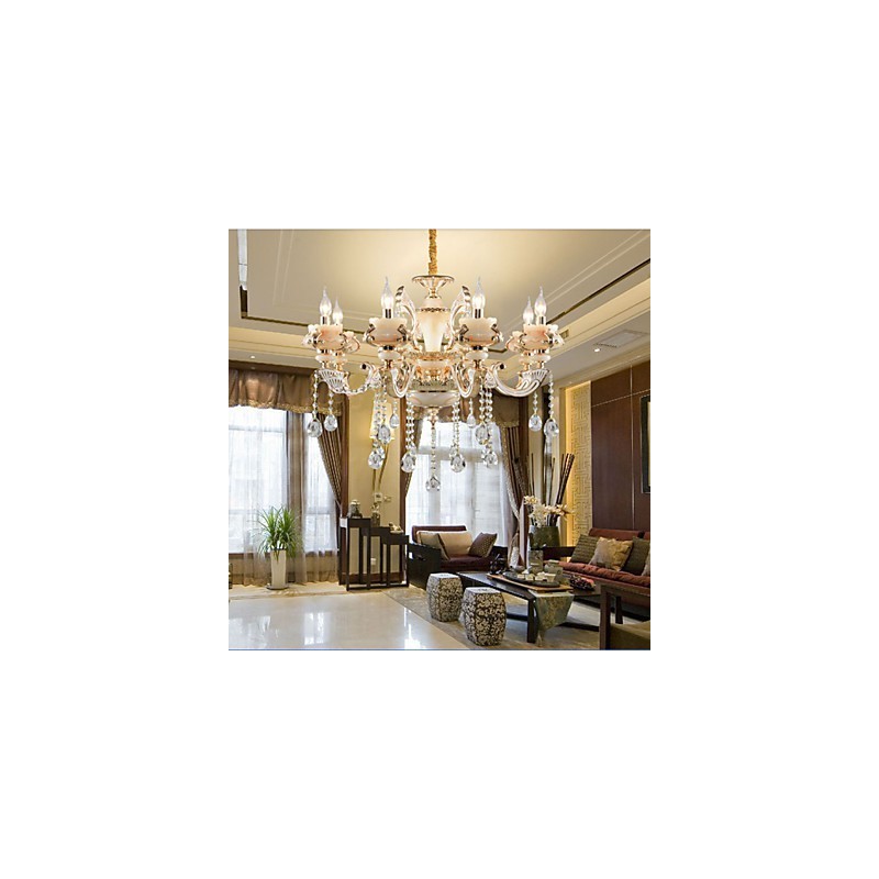 Jednoduchá európska luxusná lampa typu Gold Jade Zinok Alloy