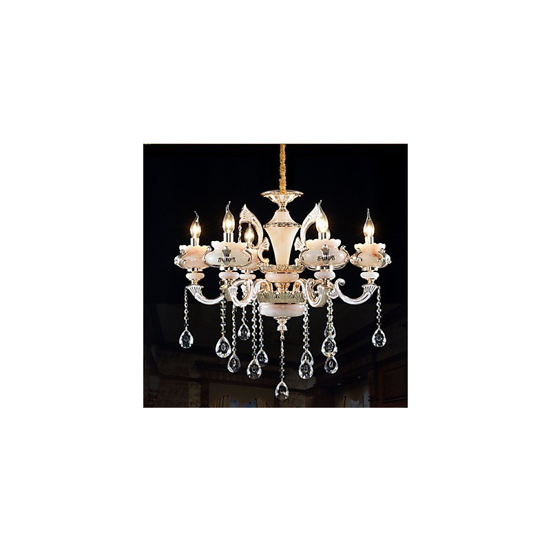 Jednoduchá európska luxusná lampa typu Gold Jade Zinok Alloy