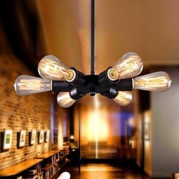 American Country Industrial Wind Six Head Droplight na ruské koleso