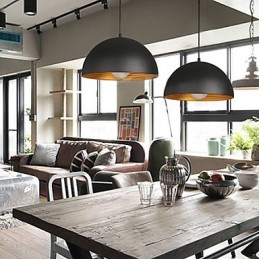Kreatívna lampa Okrúhle komínové svietidlo Kované železné kované Postavy Luster Jedlá Čiernobiely