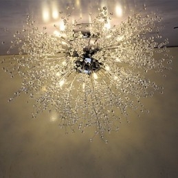 G4 Mitated Crystal Závesná lampa Light Stainless Steel Dia 90CM