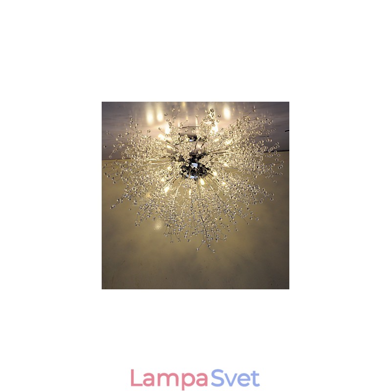 G4 Mitated Crystal Závesná lampa Light Stainless Steel Dia 90CM
