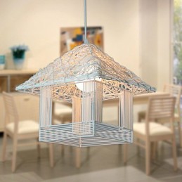 Klietkové vtáčie hniezdo Charakter Art Cany Art Jednohlavá malá kvapková lampa