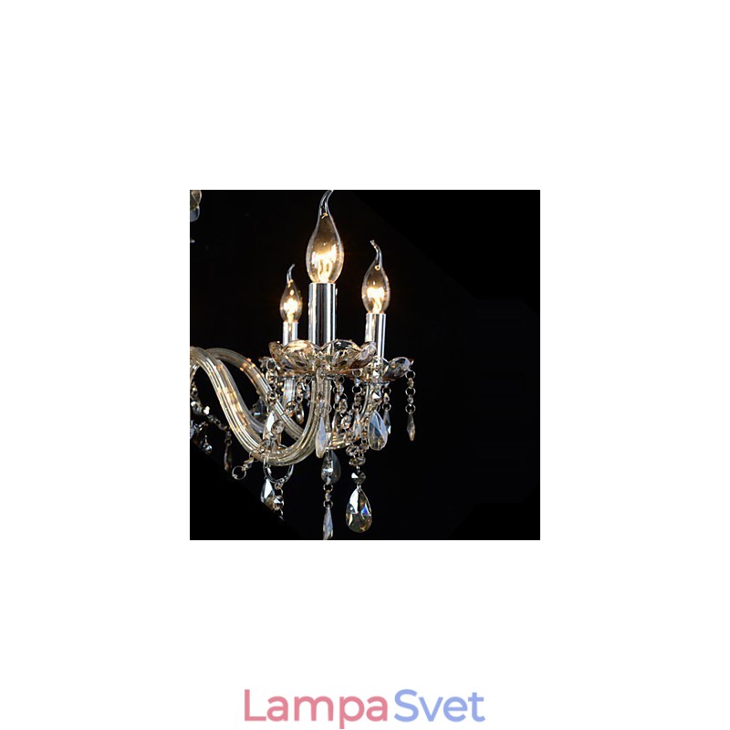 6 svetiel Luxusný krištáľový luster Cognac Color K9 Crystal Luster