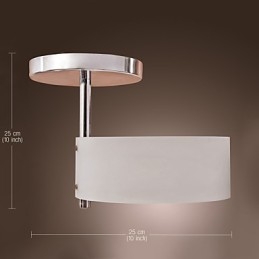 Moderný moderný chrómový kovový luster v mini štýle pod omietku