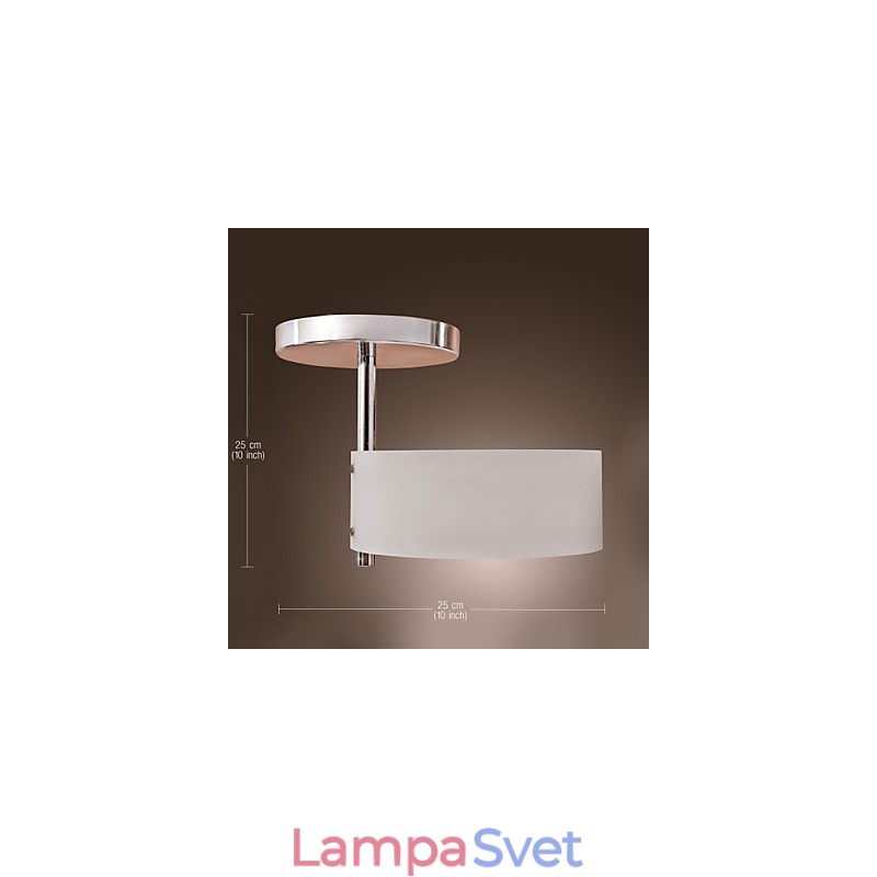 Moderný moderný chrómový kovový luster v mini štýle pod omietku