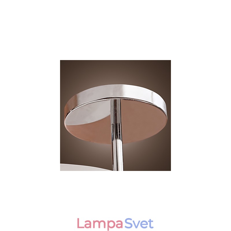 Moderný moderný chrómový kovový luster v mini štýle pod omietku