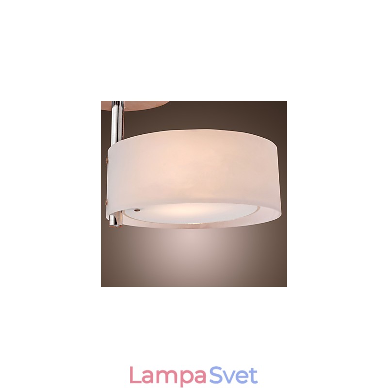 Moderný moderný chrómový kovový luster v mini štýle pod omietku