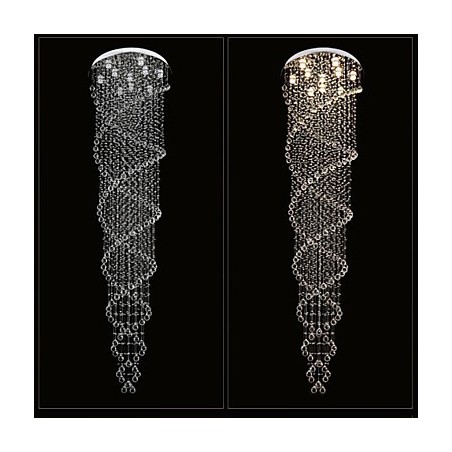 Stropné lusterové svietidlá Závesné svietidlá s dvojitou špirálou K9 Crystal Stropné lusterové svietidlá Závesné svietidlá s dvojitou špirálou K9 Crystal
