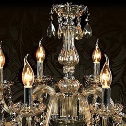 6 svetiel Luxusný krištáľový luster Cognac Color K9 Crystal Luster