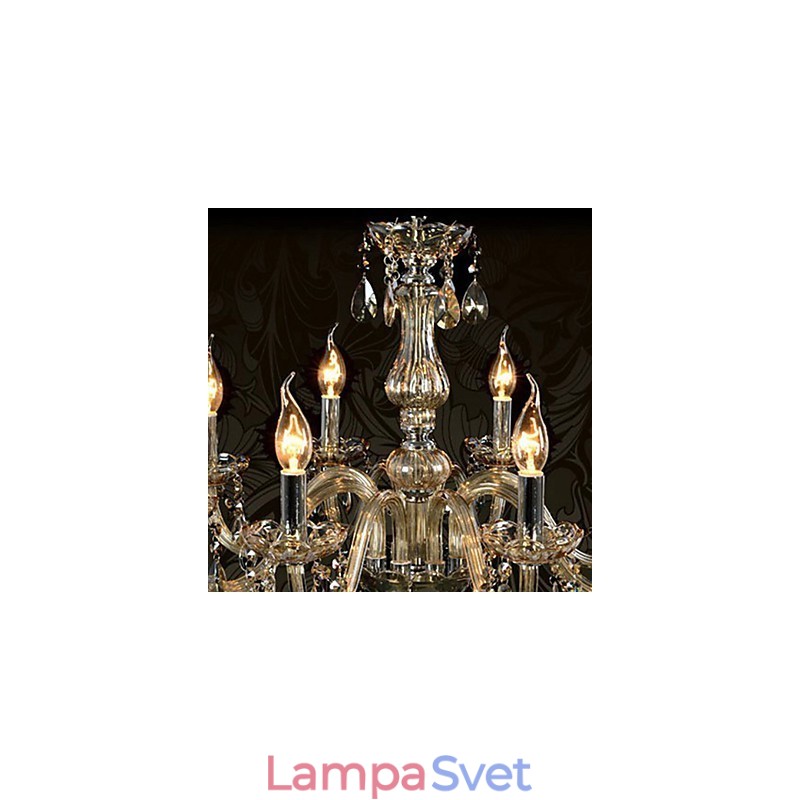 6 svetiel Luxusný krištáľový luster Cognac Color K9 Crystal Luster