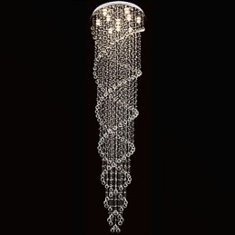 Stropné lusterové svietidlá Závesné svietidlá s dvojitou špirálou K9 Crystal