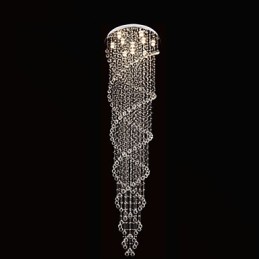 Stropné lusterové svietidlá Závesné svietidlá s dvojitou špirálou K9 Crystal