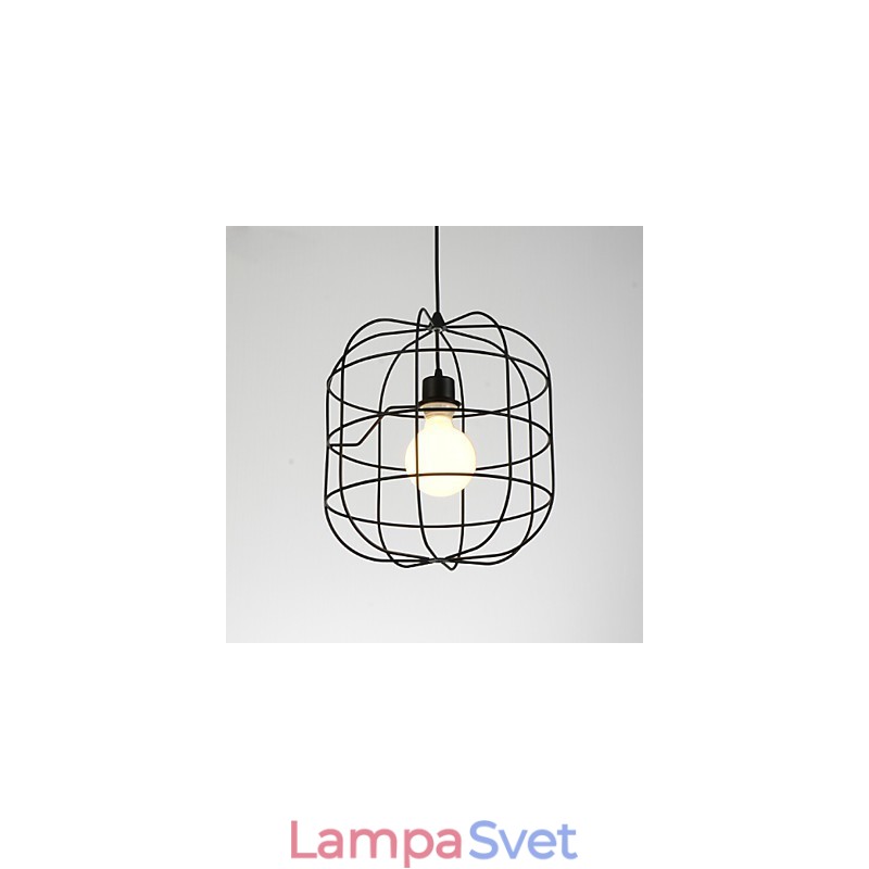 Mini umelecká závesná lampa vtáčia klietka 1 Svetlá Mordern Jednoduchosť Povrchová úprava Čierna Biela Kovová uhlíková oceľ Droplight
