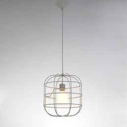 Mini umelecká závesná lampa vtáčia klietka 1 Svetlá Mordern Jednoduchosť Povrchová úprava Čierna Biela Kovová uhlíková oceľ Droplight