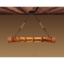 Ozdobný vyrezávaný bambusový luster Coffee Garden