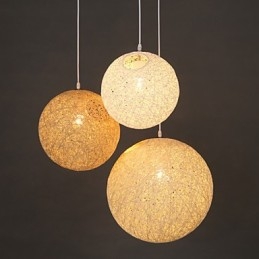Súčasná a zmluvná sférická lampa Cany Art lampa Konopná guľová závesná lampa