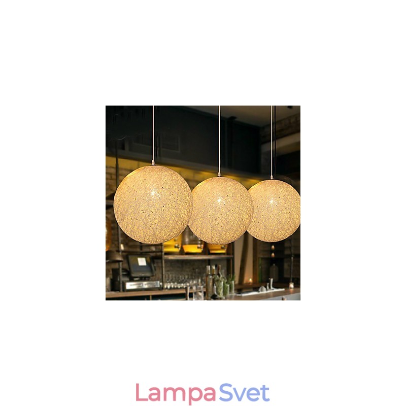 Súčasná a zmluvná sférická lampa Cany Art lampa Konopná guľová závesná lampa