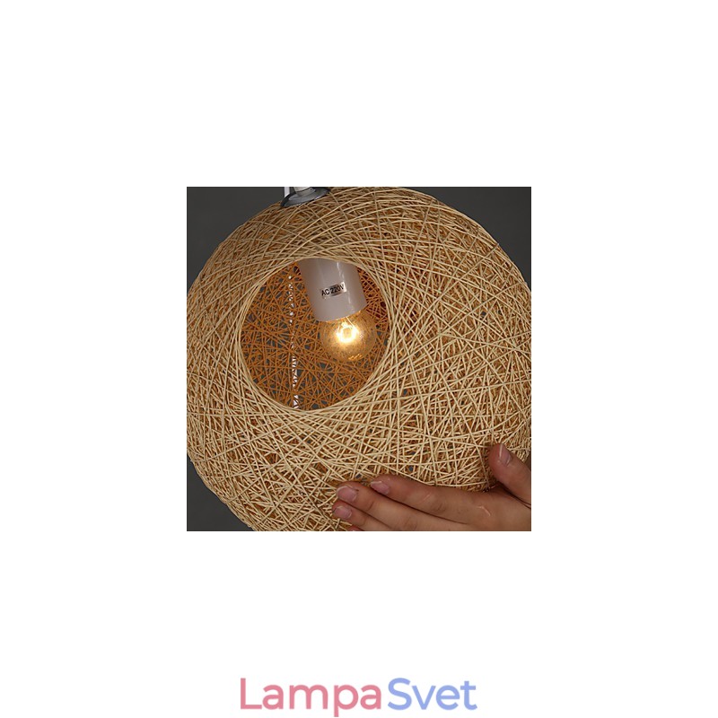Súčasná a zmluvná sférická lampa Cany Art lampa Konopná guľová závesná lampa