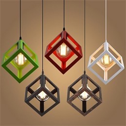 American Retro Birdcage Shape Iron Art Luster
