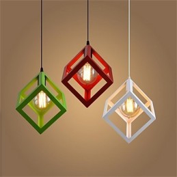 American Retro Birdcage Shape Iron Art Luster