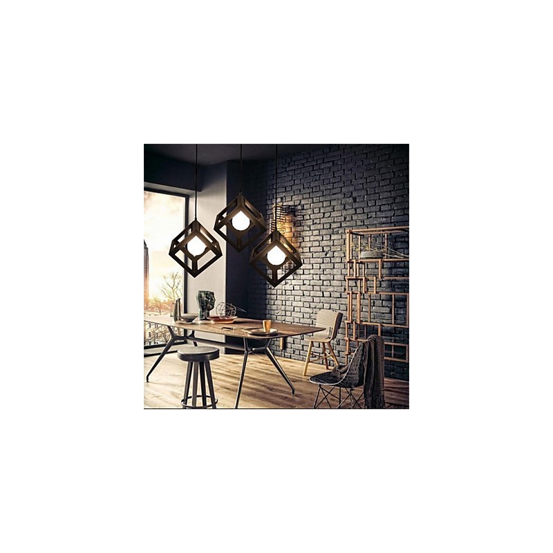 American Retro Birdcage Shape Iron Art Luster