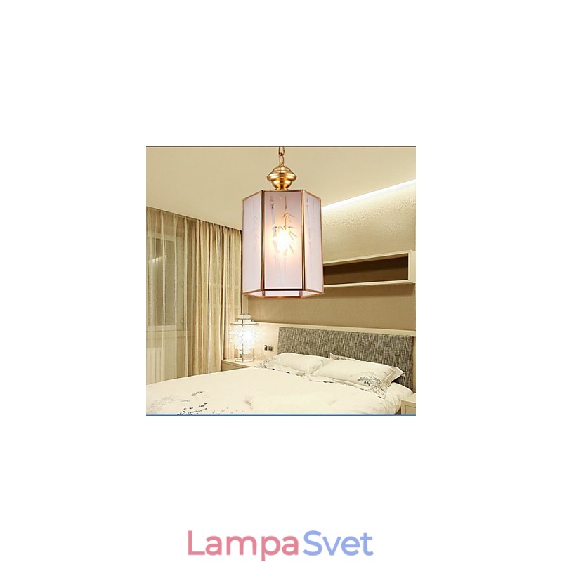 Americký vidiecky malý prívesok z medi, jediného skla