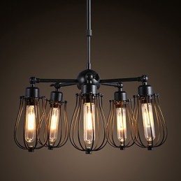 Retro klasické kovové stropné svietidlá Jednoduché závesné svietidlá Závesná kaviarenská lampa