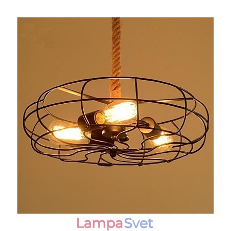 Vintage American Lron Rope Creative Industrial Fan Luster Vintage American Lron Rope Creative Industrial Fan Luster