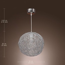 Moderné chrómové závesné svietidlo v mini štýle Globe