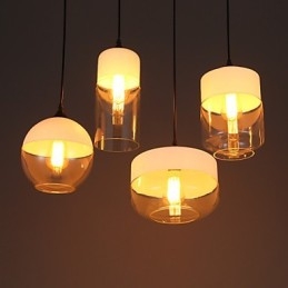 Lustrová lampa z umeleckého tepaného skla Nordic Creative Stair Shop