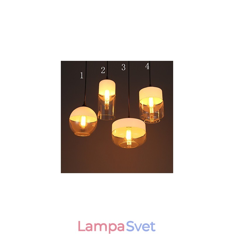 Lustrová lampa z umeleckého tepaného skla Nordic Creative Stair Shop