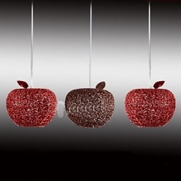Tkaný hliníkový luster s tromi hlavovými lampami Apple