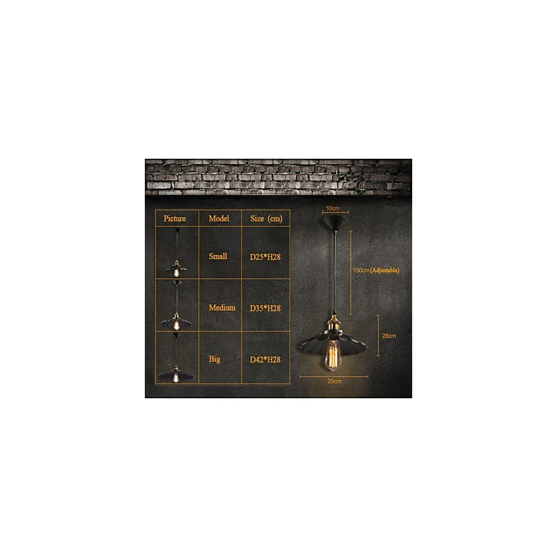 Retro klasický prívesok v európskom štýle Light Metal Art Droplight