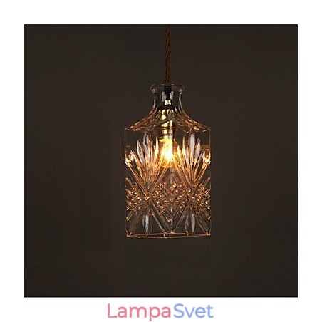 Romantická fľaša Kreatívny vyrezávaný umelecký sklenený luster Light Závesné svetlo