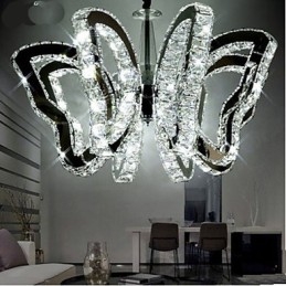 Motýlia lampa Moderná luxusná krištáľová lampa