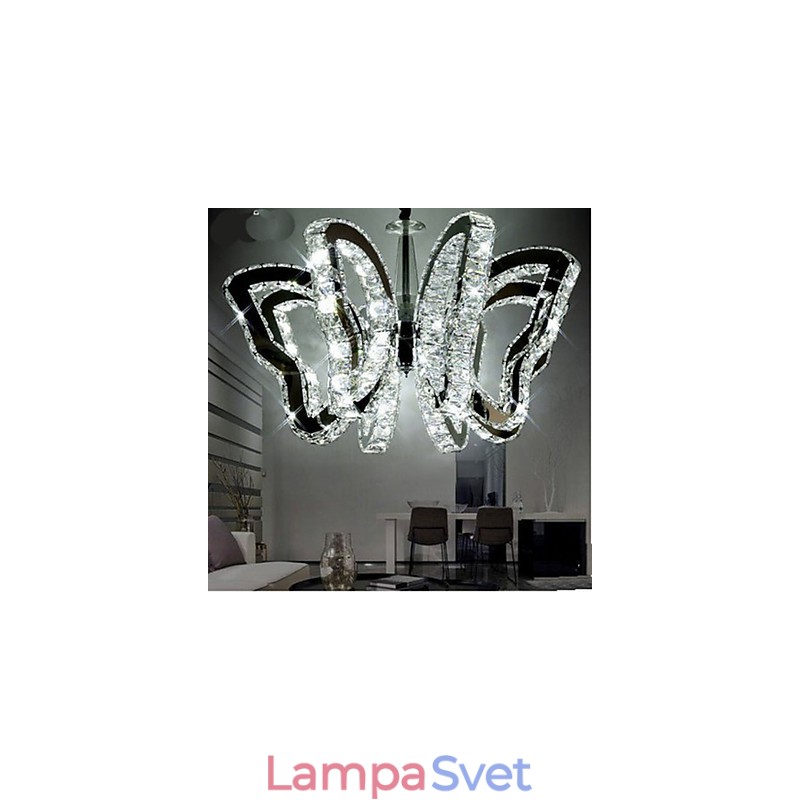 Motýlia lampa Moderná luxusná krištáľová lampa