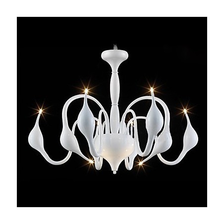 Moderný súčasný galvanicky pokovovaný kovový luster