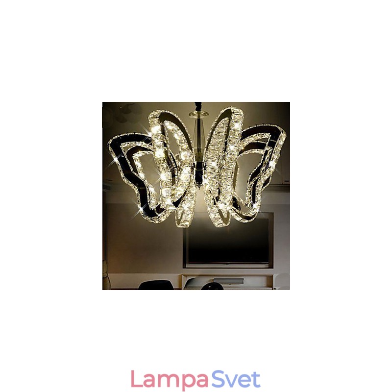 Motýlia lampa Moderná luxusná krištáľová lampa