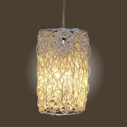 Moderná rural Cany Art tkaná ratanová jednohlavová závesná lampa
