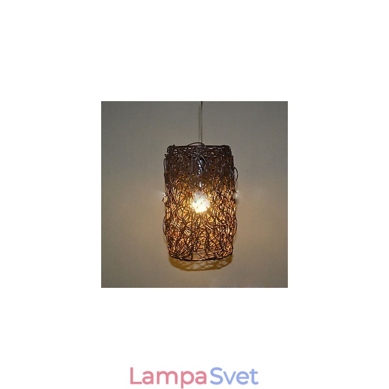 Moderná rural Cany Art tkaná ratanová jednohlavová závesná lampa