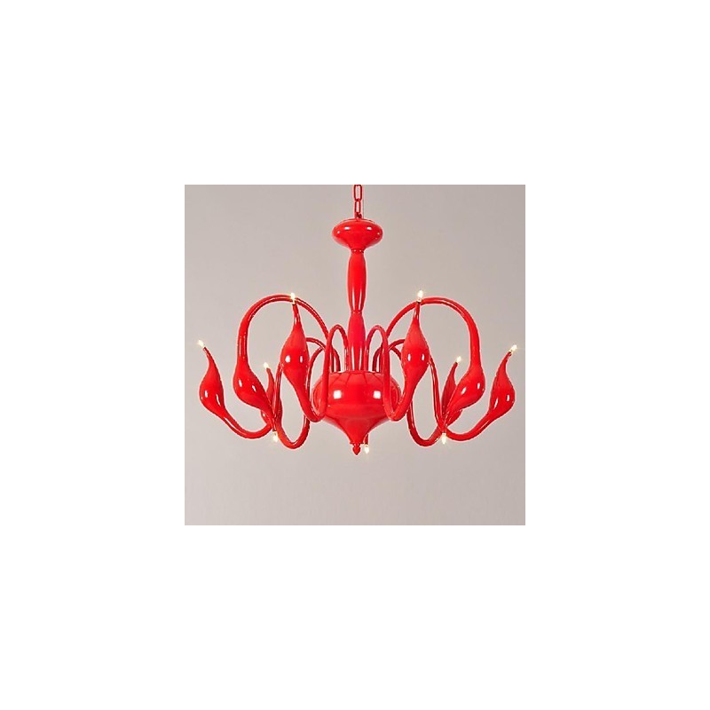 Moderný súčasný galvanicky pokovovaný kovový luster