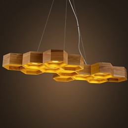 Dizajnér Art Individuality Luster Jednoduché Voštinové drevené lampy