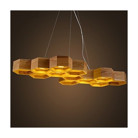 Dizajnér Art Individuality Luster Jednoduché Voštinové drevené lampy Dizajnér Art Individuality Luster Jednoduché Voštinové drevené lampy
