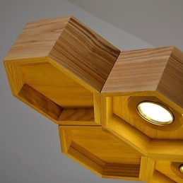Dizajnér Art Individuality Luster Jednoduché Voštinové drevené lampy