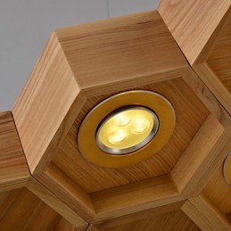 Dizajnér Art Individuality Luster Jednoduché Voštinové drevené lampy
