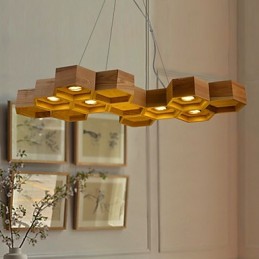 Dizajnér Art Individuality Luster Jednoduché Voštinové drevené lampy